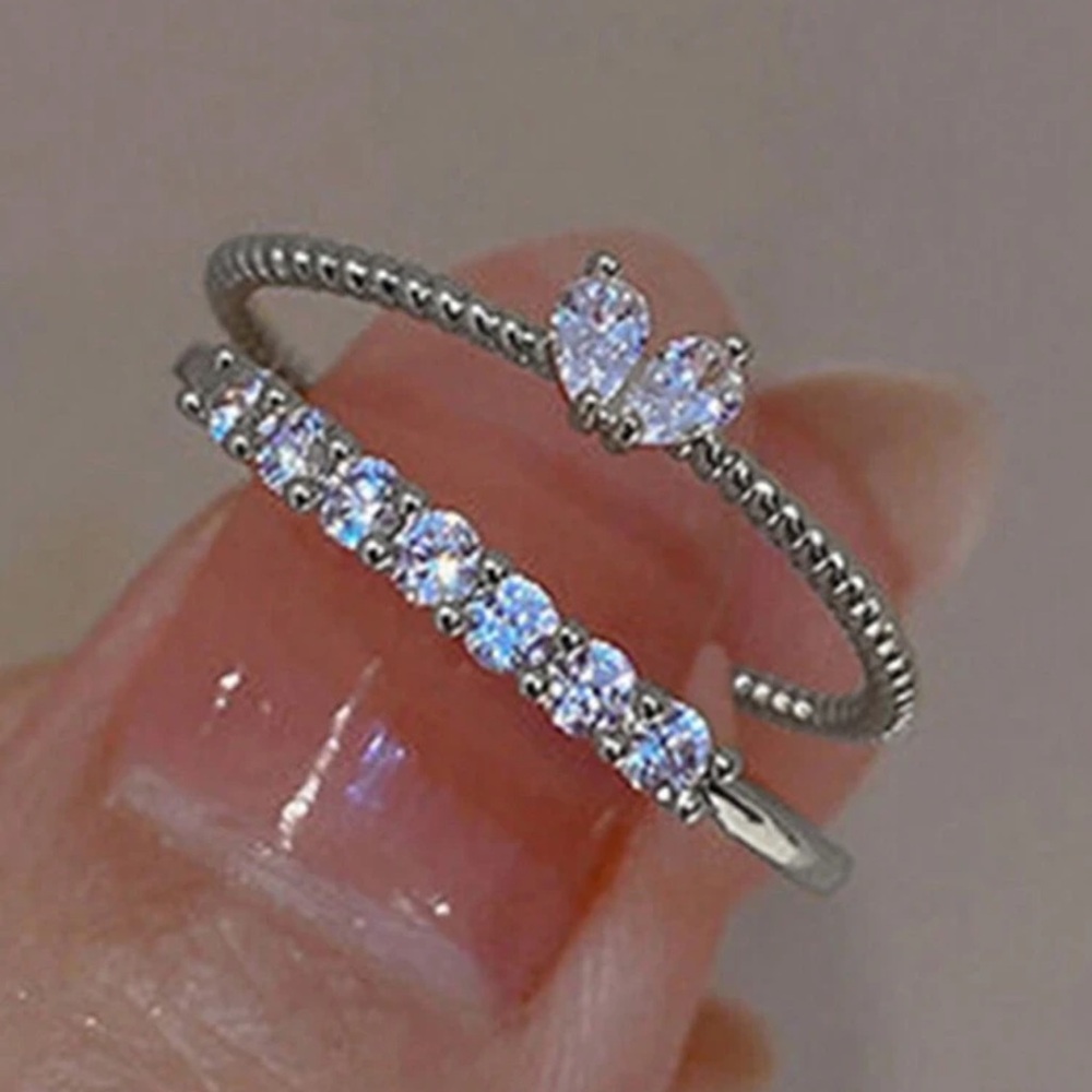 2/$10 NEW! Bohemian Ring Set Crystal Boho Cute Dainty Pretty Crystal Diamond